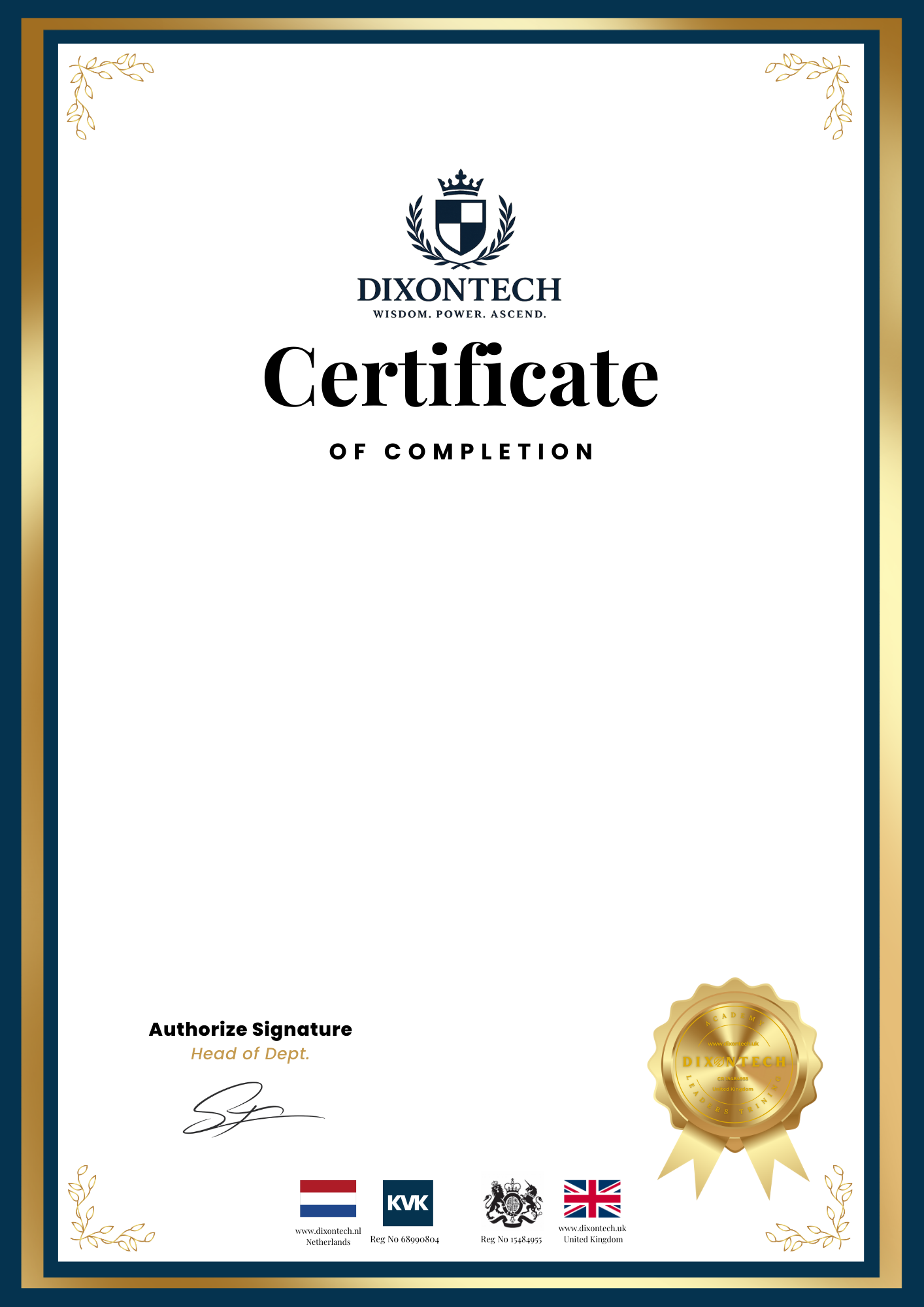 Certificate preview